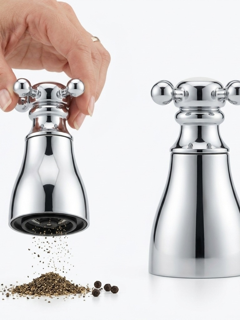 Metro Faucet-Style Pepper mill - Silver